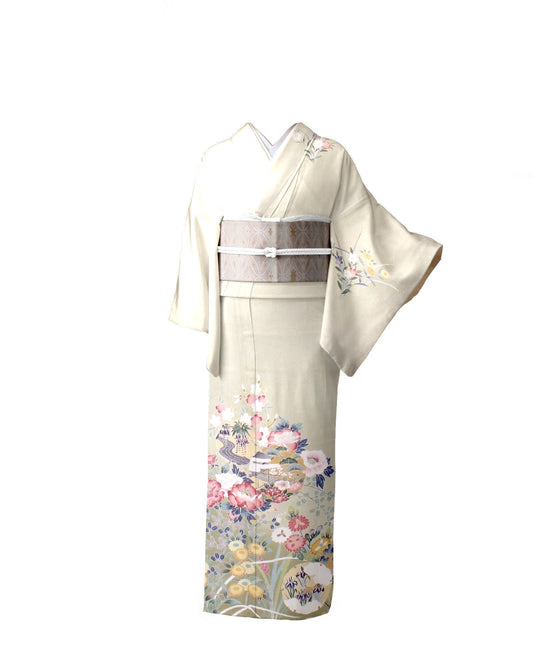 Japanese Pure Silk Kimono (size S)