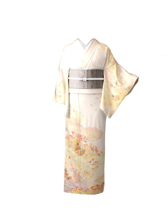 Japanese Pure Silk Kimono (Size LO)